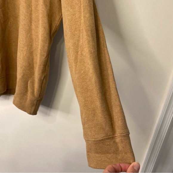 Men's Lands End Brown Pull Over Quarter Zip Sweater Size XL Business Casual - Picture 2 of 14